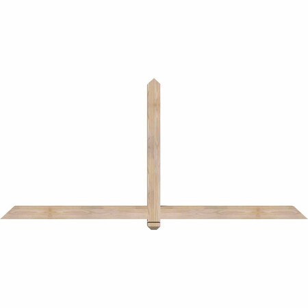 Ekena Millwork Eugene Smooth Timber Gable Bracket, Douglas Fir, 84"W x 38"H x 3 1/2"D x 3 1/2"F, 11/12 Pitch GBW084X38X0404EUG00SDF